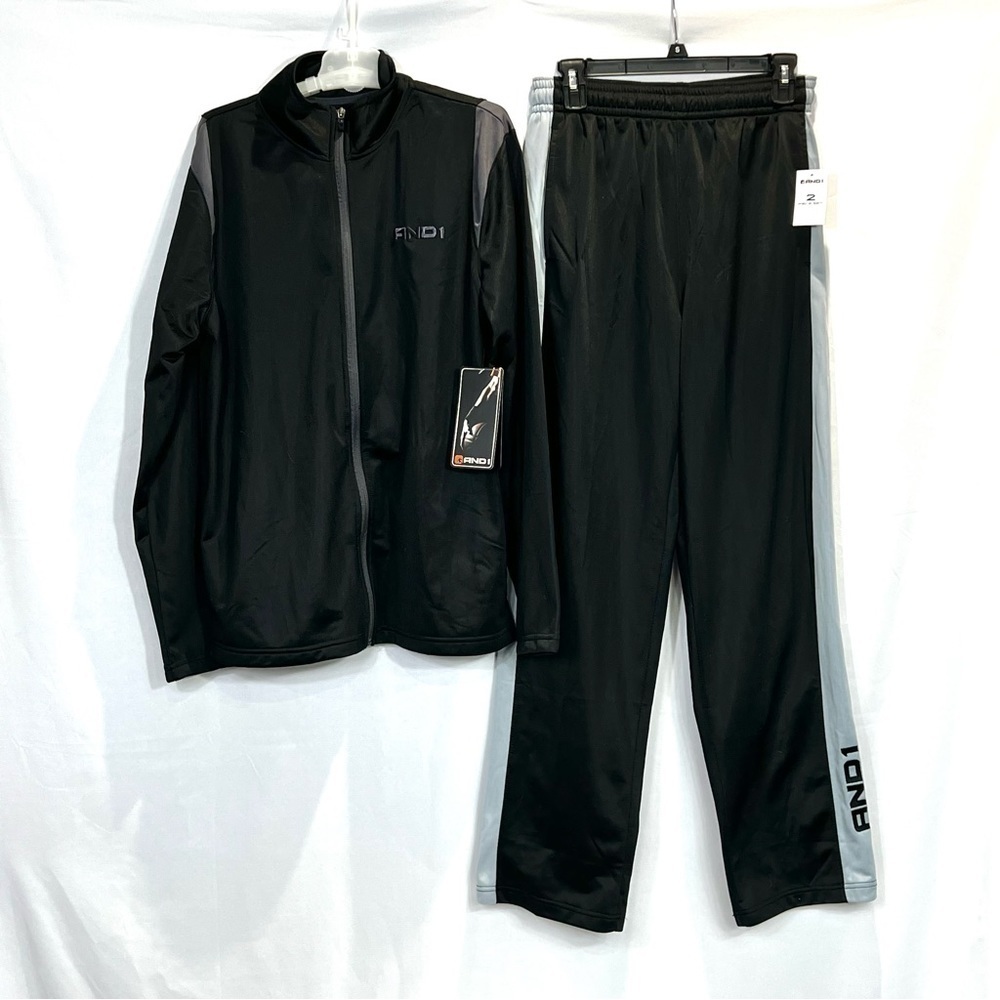 And1 Men's Full Zip Up Tracksuit Two Piece Set Size S NWT
